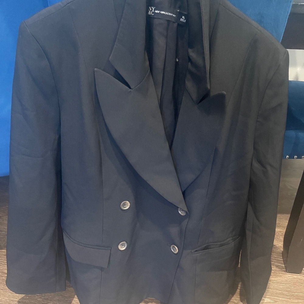 New York & Company Oversized Black Blazer Jacket